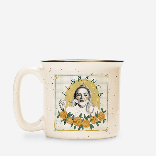Ceramic Camp Mug Speckled Cream 13oz