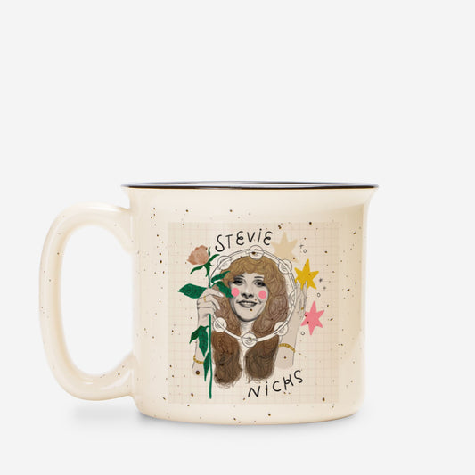 Ceramic Camp Mug Speckled Cream 13oz