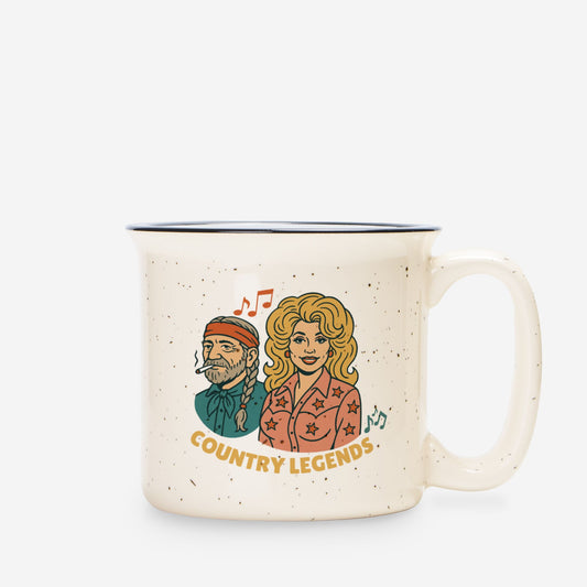 Ceramic Camp Mug Speckled Cream 13oz