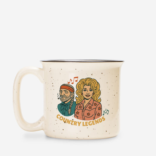 Ceramic Camp Mug Speckled Cream 13oz